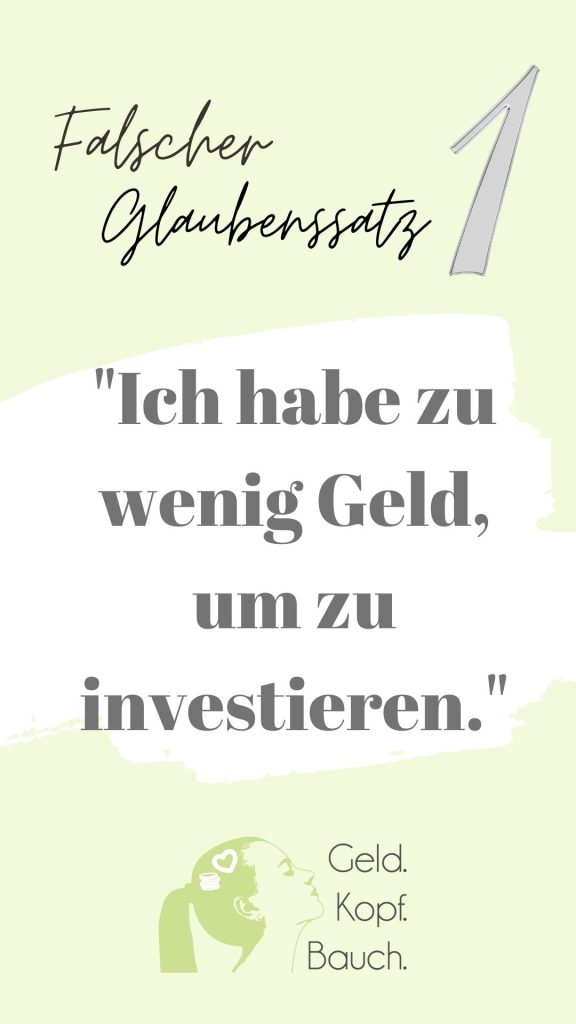 Falscher Glaubenssatz - Zu wenig Geld für Investieren